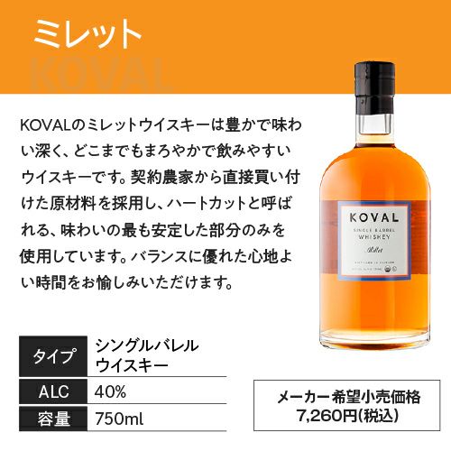 KOVAL オーガニックウイスキー 750ml 3本セット コーヴァル fit=scale-down,w=1200