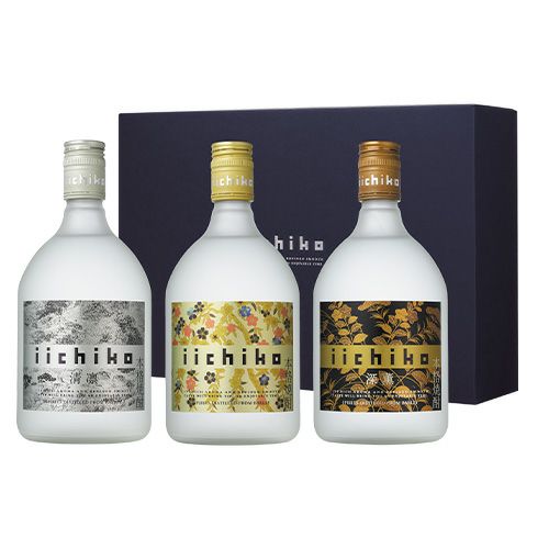 いいちこ[フラスコ] 　兼八　神の河[ブラック] 各720ml 麦焼酎3本セット ◇≪大分・三和酒類（株）≫麦焼酎 いいちこ フラスコボトル