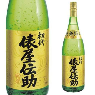 初代 俵屋伝助 純金箔入 1800ml 1.8L 岐阜県 千代菊 金箔酒 上撰