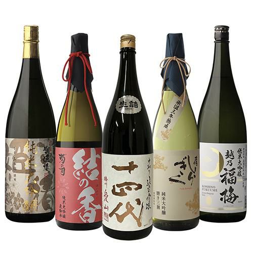 日本酒福袋 1.8L 5本十四代 中取り 純米吟醸 播州愛山菊の司 土佐しら