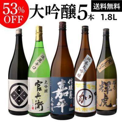 日本酒 飲み比べセット 大吟醸 1.8L 5本 ギフト セット 50％OFF御中元