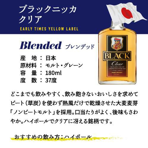 送料無料 ワールドウイスキー6本 (180～200ml) 飲み比べセット +