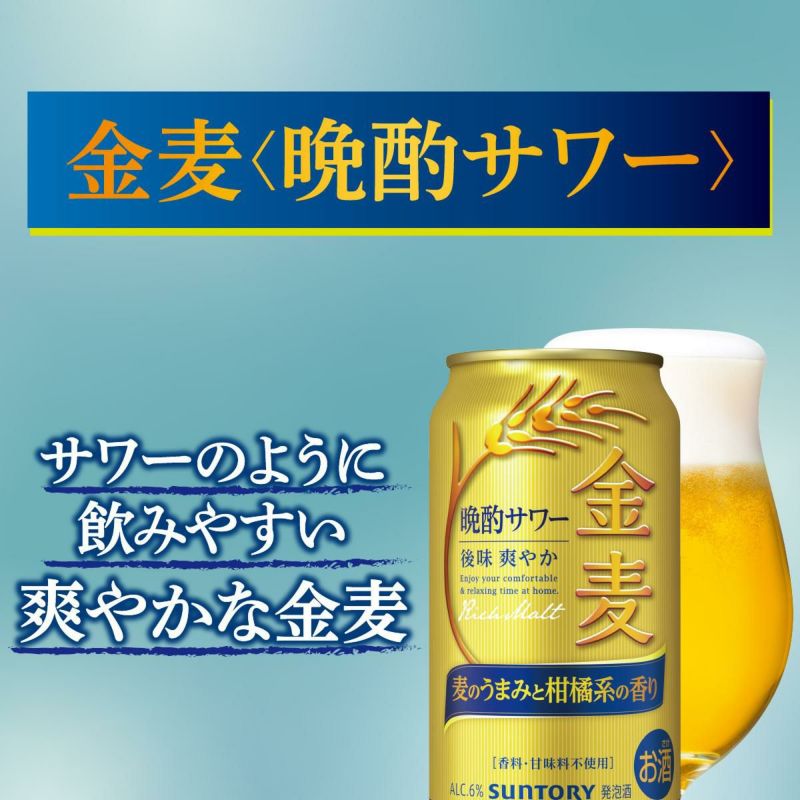 サントリー 金麦 晩酌サワー 500ml×48本 (24本×2ケース) 送料